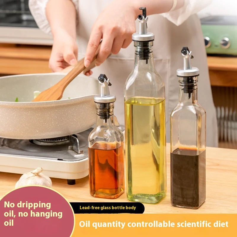 Clear Glass Oil & Seasoning Bottle – 150/250/500ML Leakproof