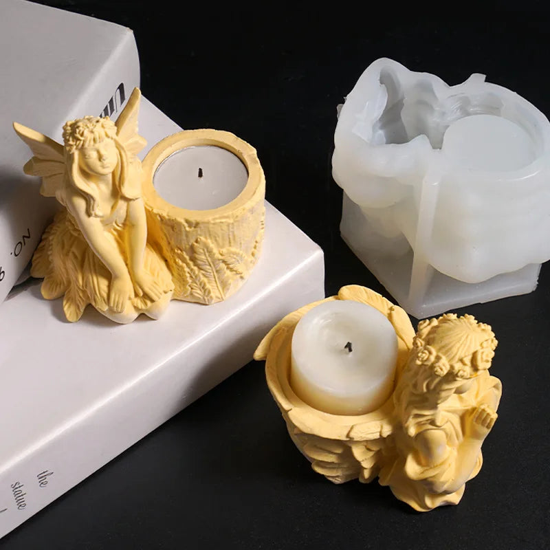 3D Angel Flower Pot Silicone Mold – Resin, Plaster & Concrete