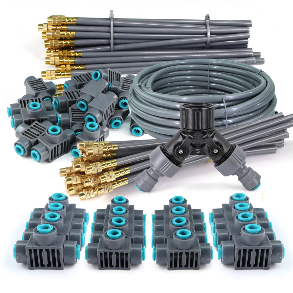 1/4" 360° Rotary Brass Nozzle Drip Irrigation Kit – Auto Misting