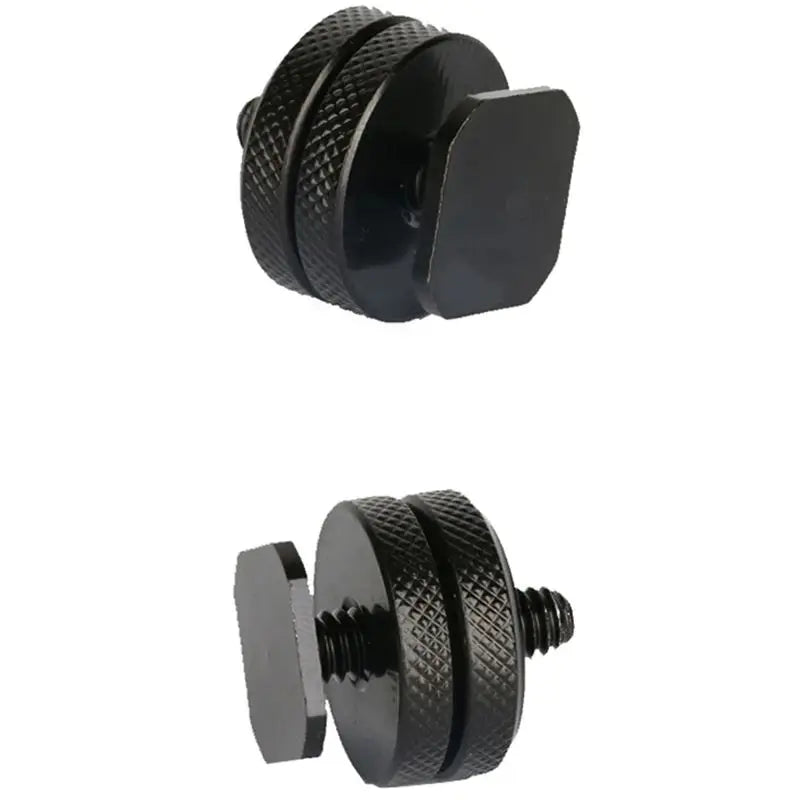Camera Hot Shoe Mount Adapter 1/4 Screw with Locking Disk