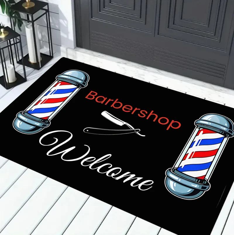 Barber Shop Graphic Anti-Slip Floor Mat – Home Doormat