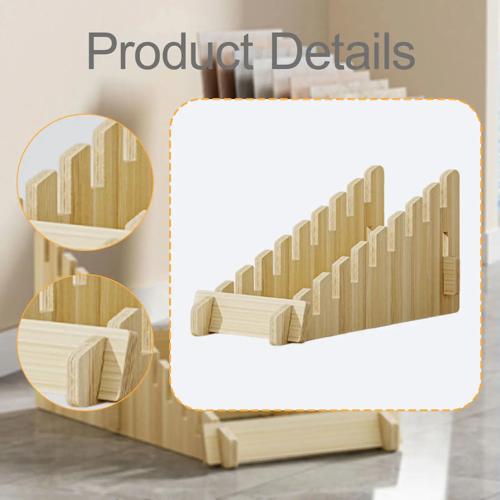 Wooden Floor Tile Display Stand – 8/10/12 Tier Rack