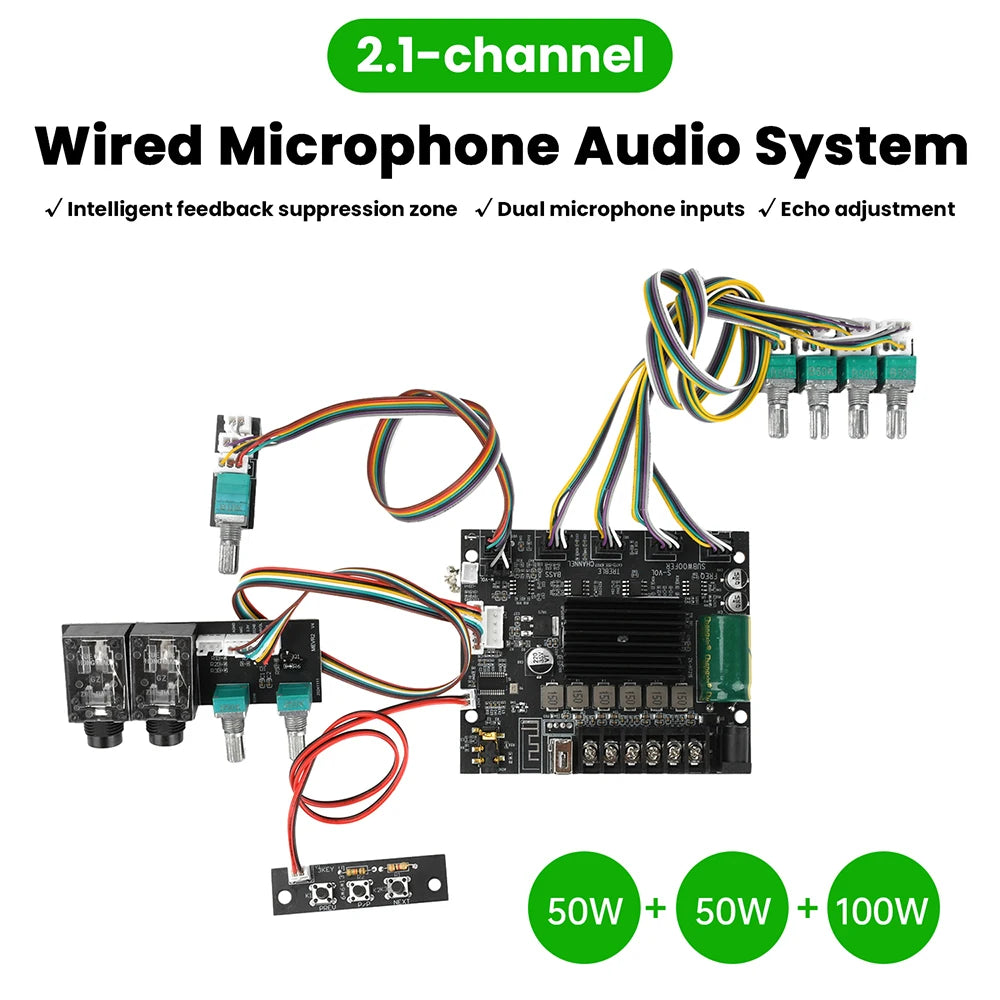 2.1-Ch Bluetooth Amplifier Board 200W TPA3116D2 MT21S