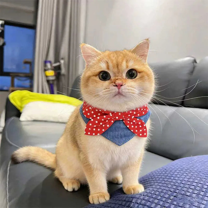 Pet Triangle Scarf Bib – Cat & Dog Bandana 3 Cute Patterns