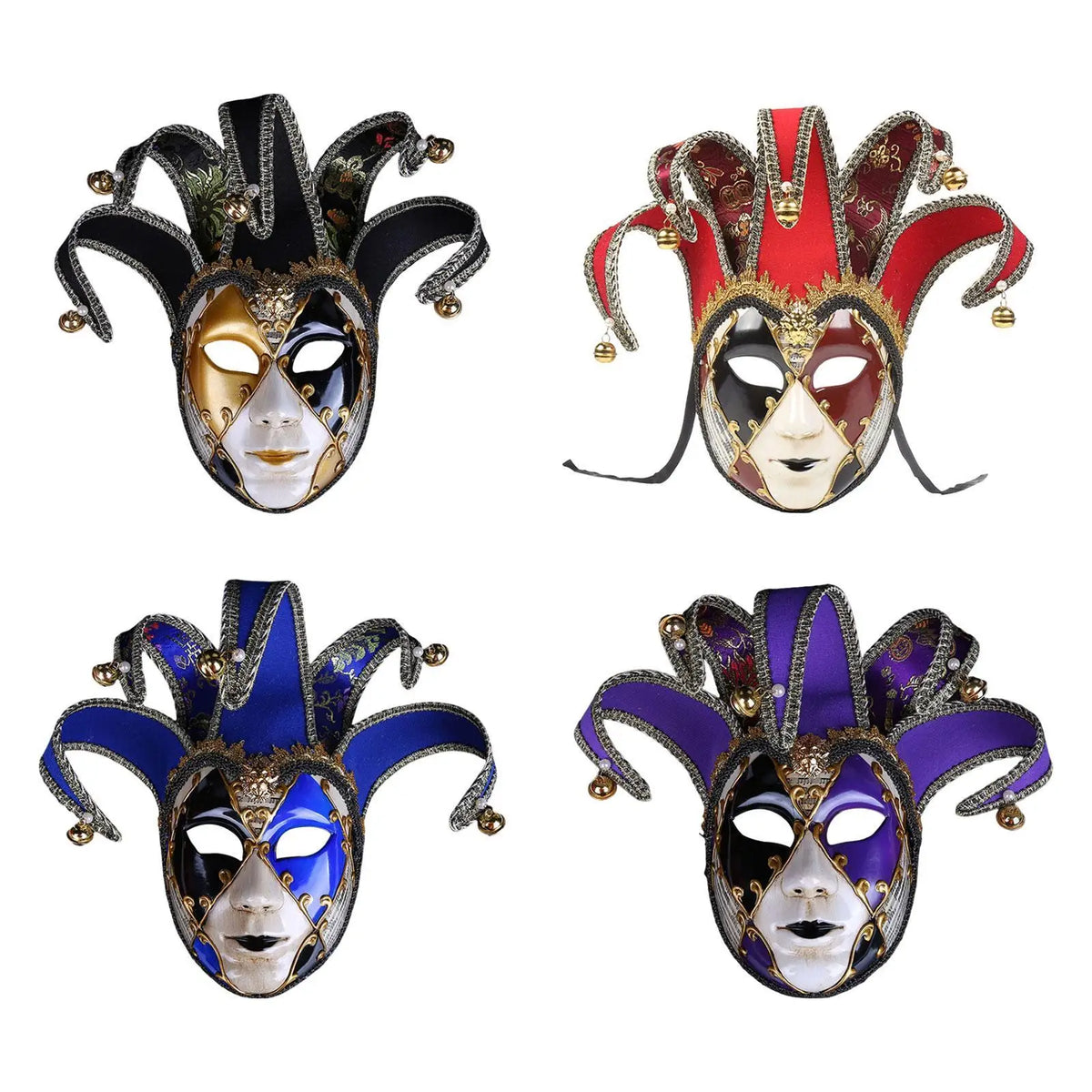 Mardi Gras Full Face Mask – Carnival Masquerade Costume