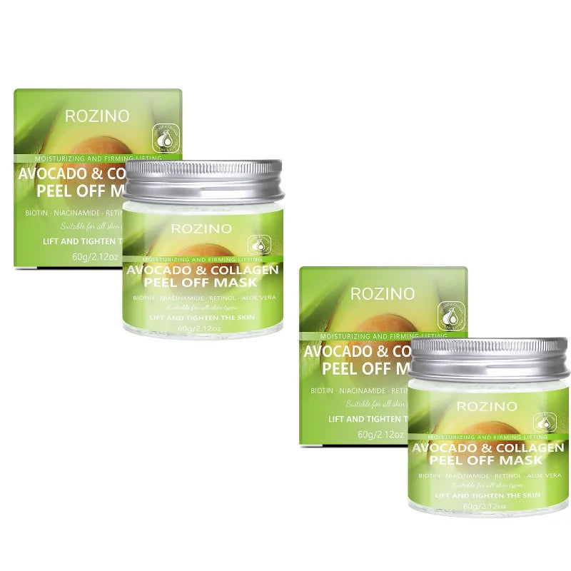 ROZINO Avocado Collagen Peel-Off Face Mask 60g | Deep Cleanse
