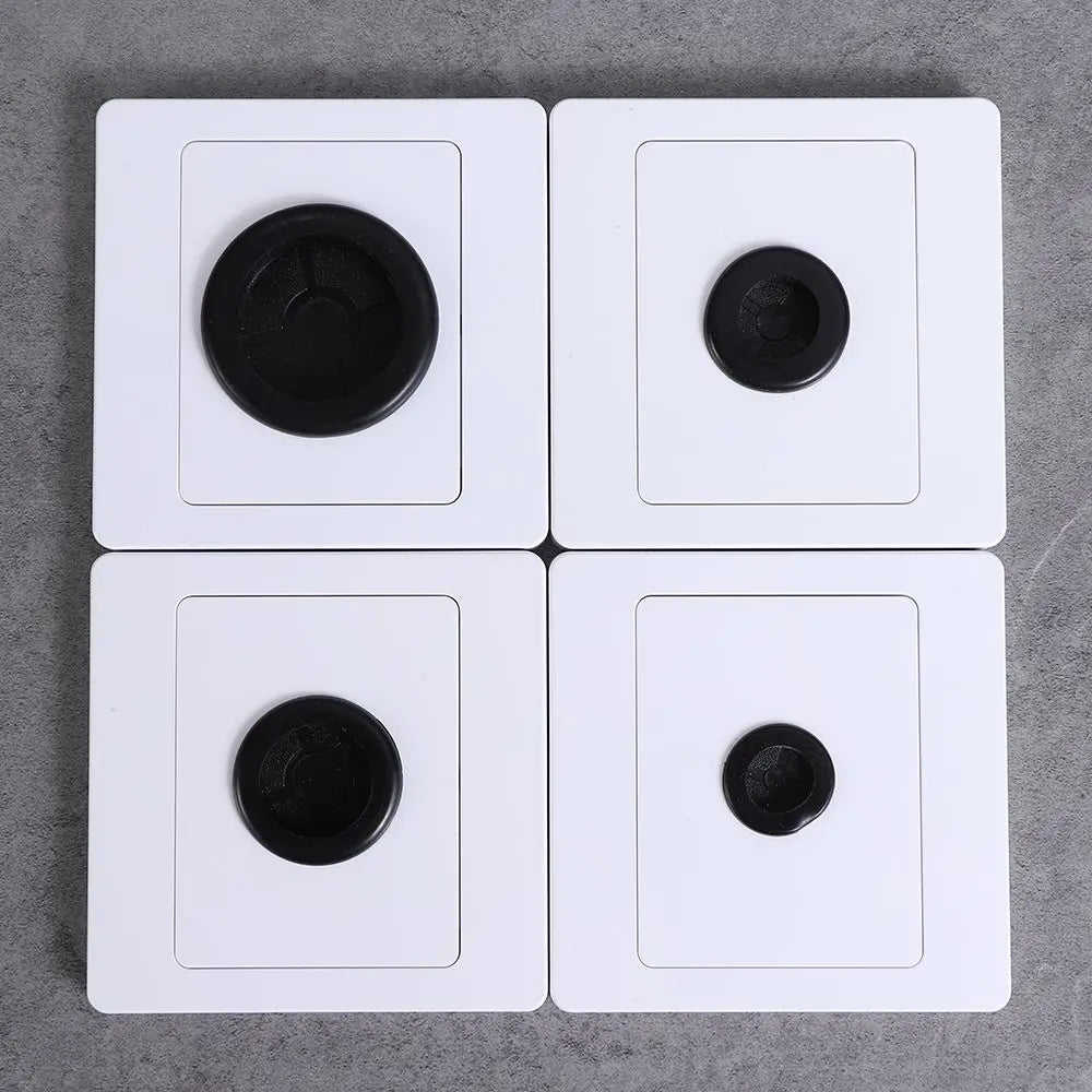 Wall Blank Panel Cable Cover with Rubber Pad & Outlet Hole