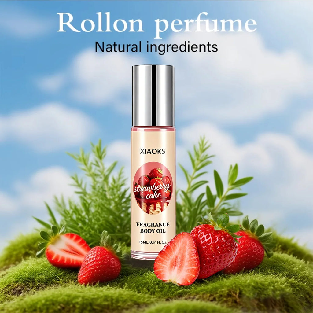 Strawberry Cake Roll-On Perfume Oil – 15ml Alcohol-Free Scent