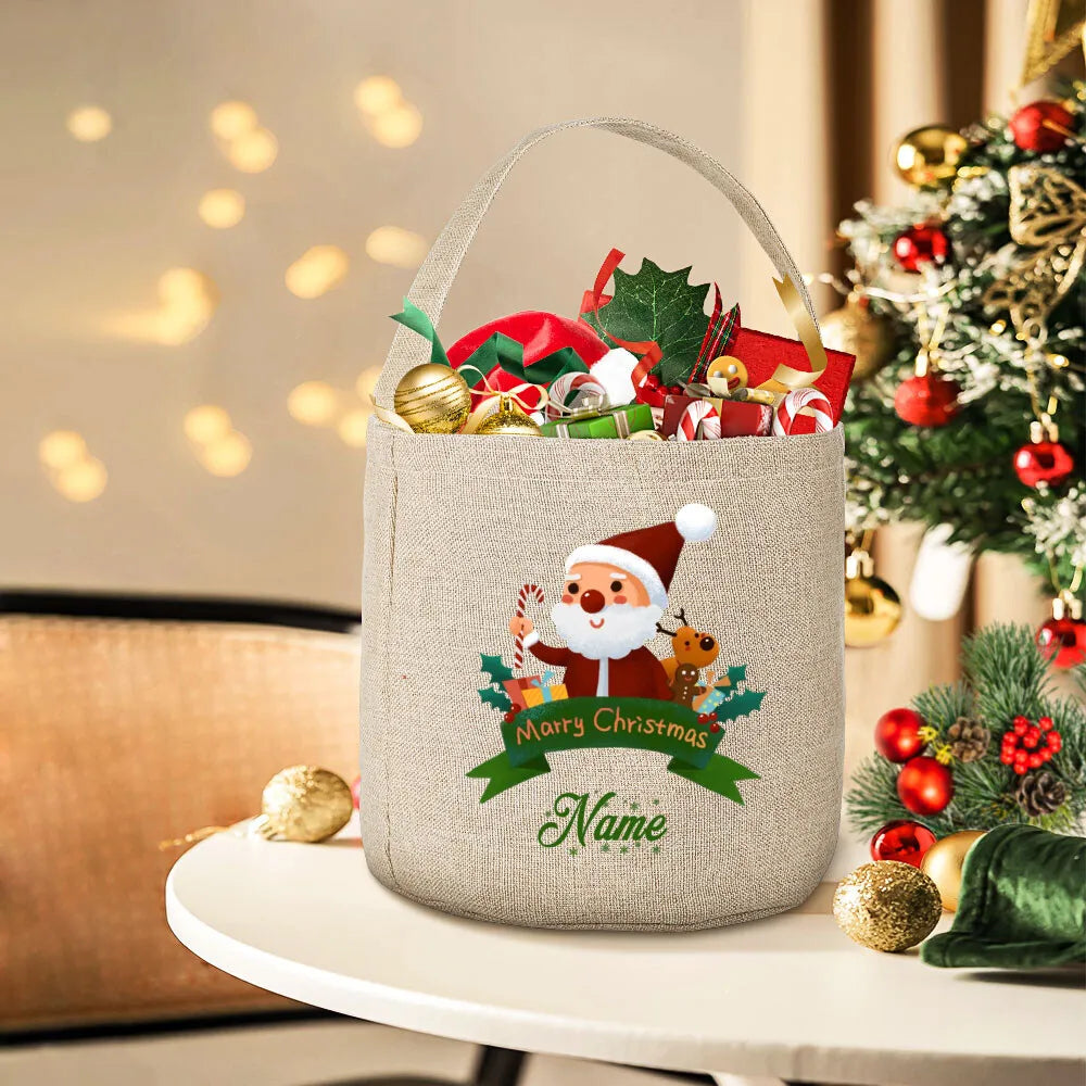 Personalised Christmas Santa Sack | Custom Name Kids Gift Bag