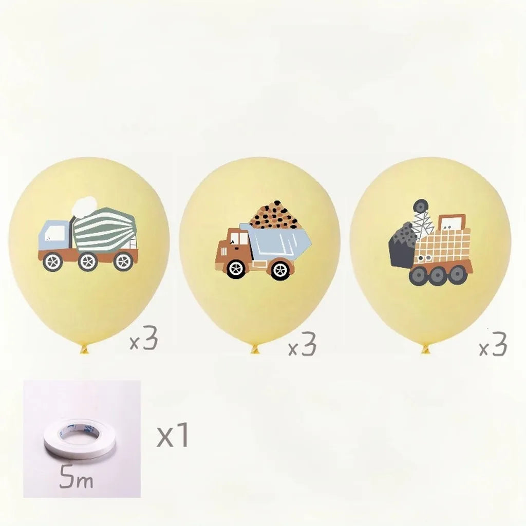 Construction Vehicle Birthday Banner – Baby 100 Days & 1st Party