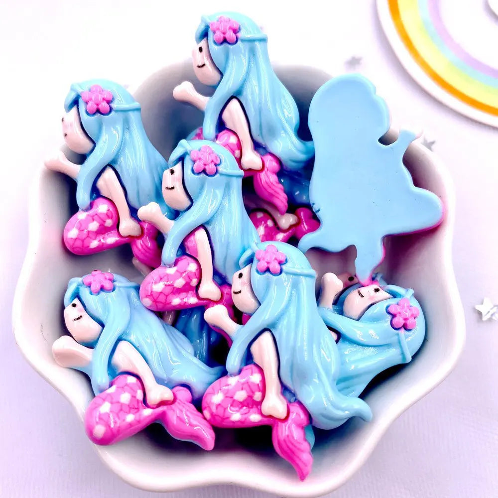 Kawaii Princess Resin Flatback Figurines 10PCS – DIY Craft Decor