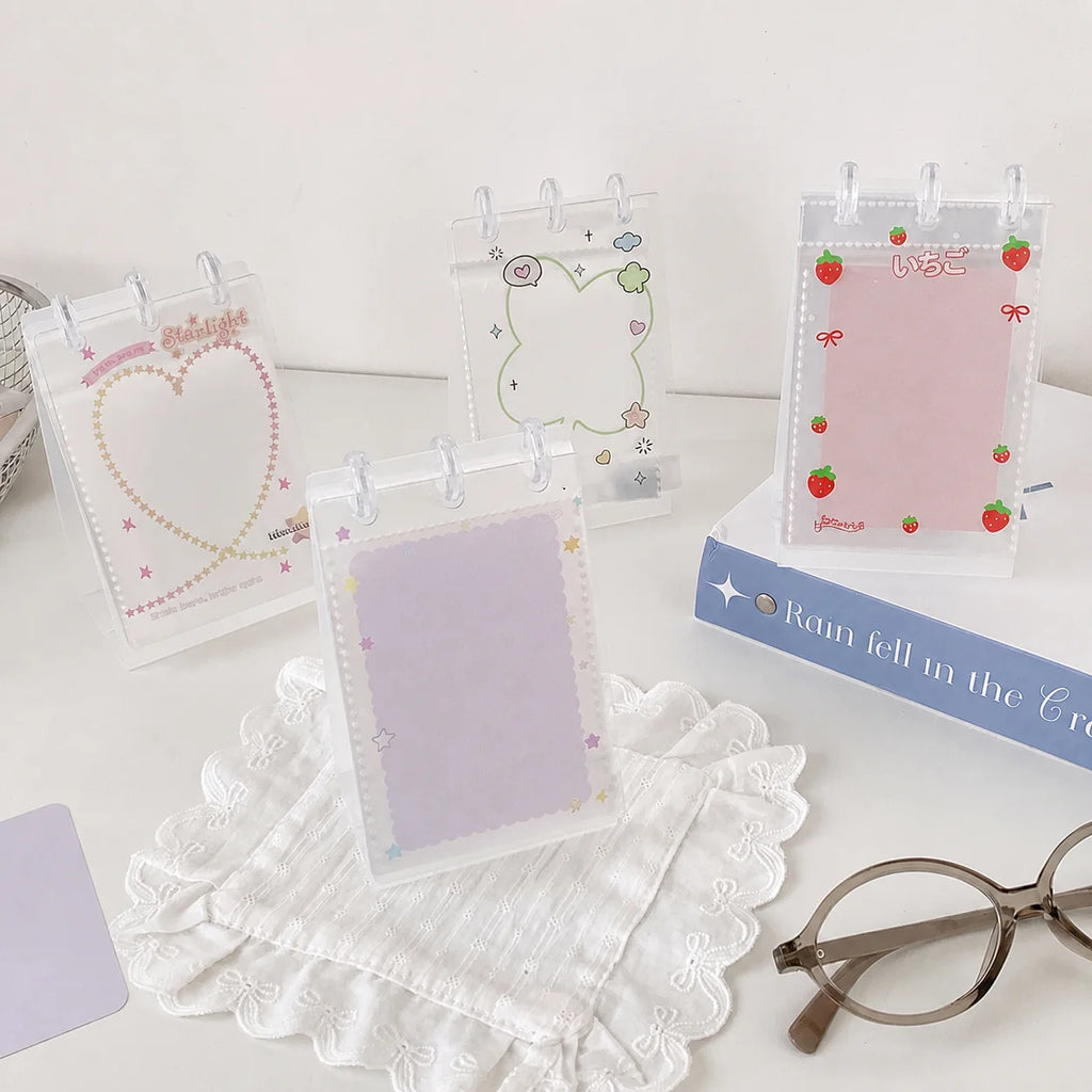 Kpop 3-Inch Standing Photo Card Album – Cute Desk Organizer