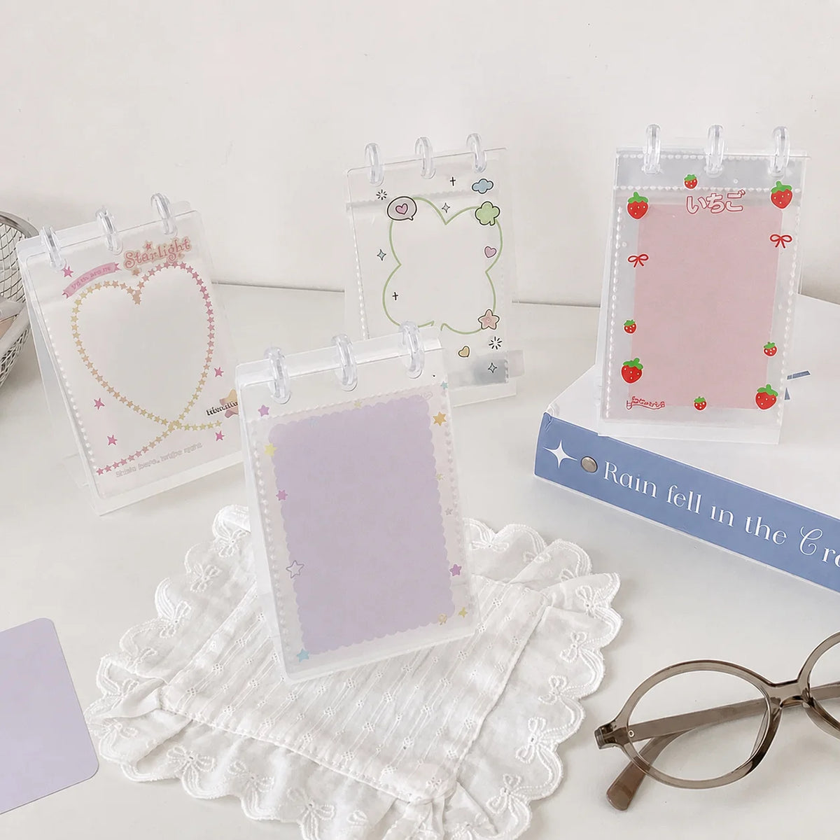 Kpop 3-Inch Standing Photo Card Album – Cute Desk Organizer