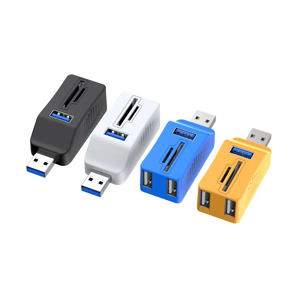 USB 3.0 Hub 5-Port Splitter with TF/SD/MMC Card Reader