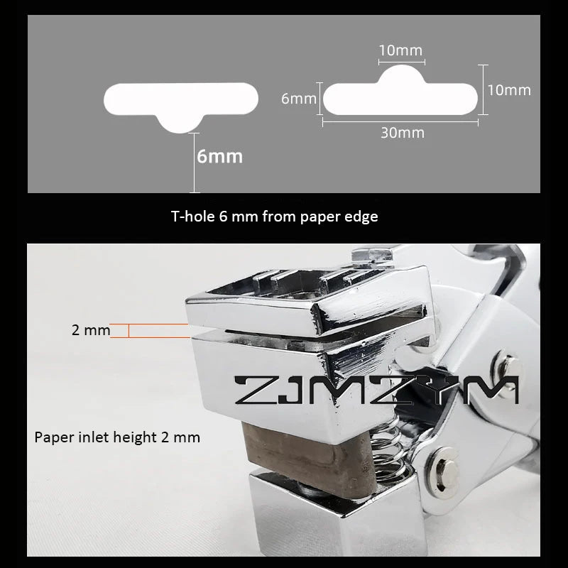 T-Type Slot Hole Punch for Paper, PVC Cards & Tags | DIY Tool
