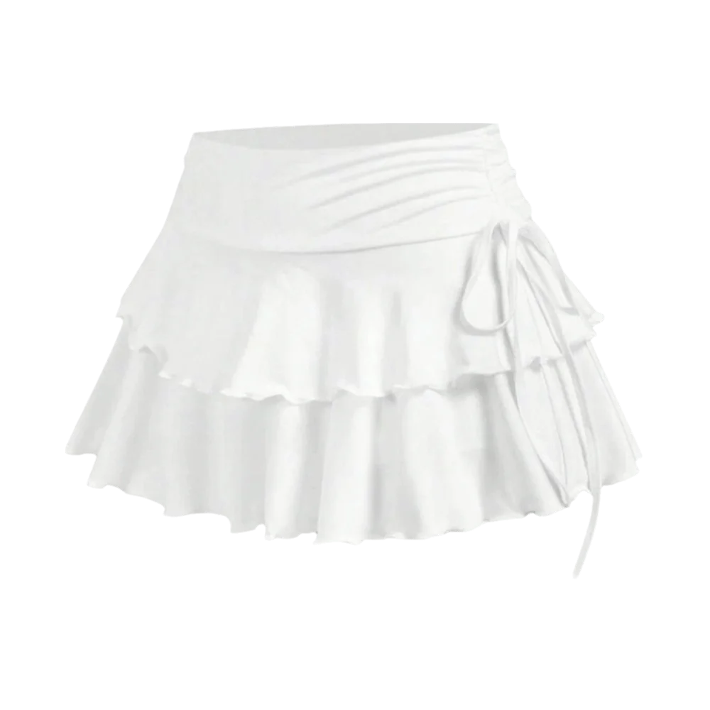 Women's High Waist Ruffle A-Line Mini Skirt | Summer