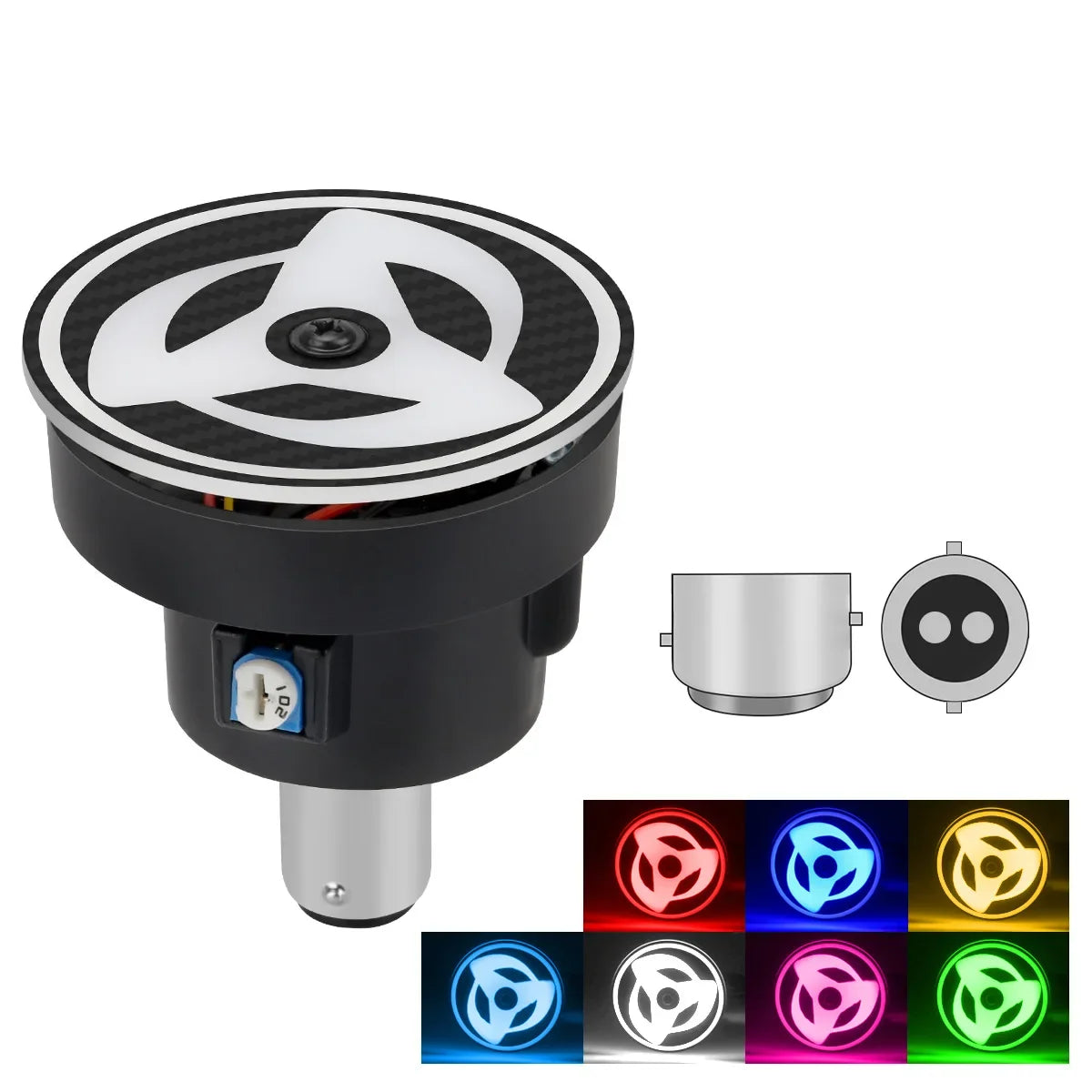 Universal Motorcycle Angel Eye LED Tail Brake Light 12V