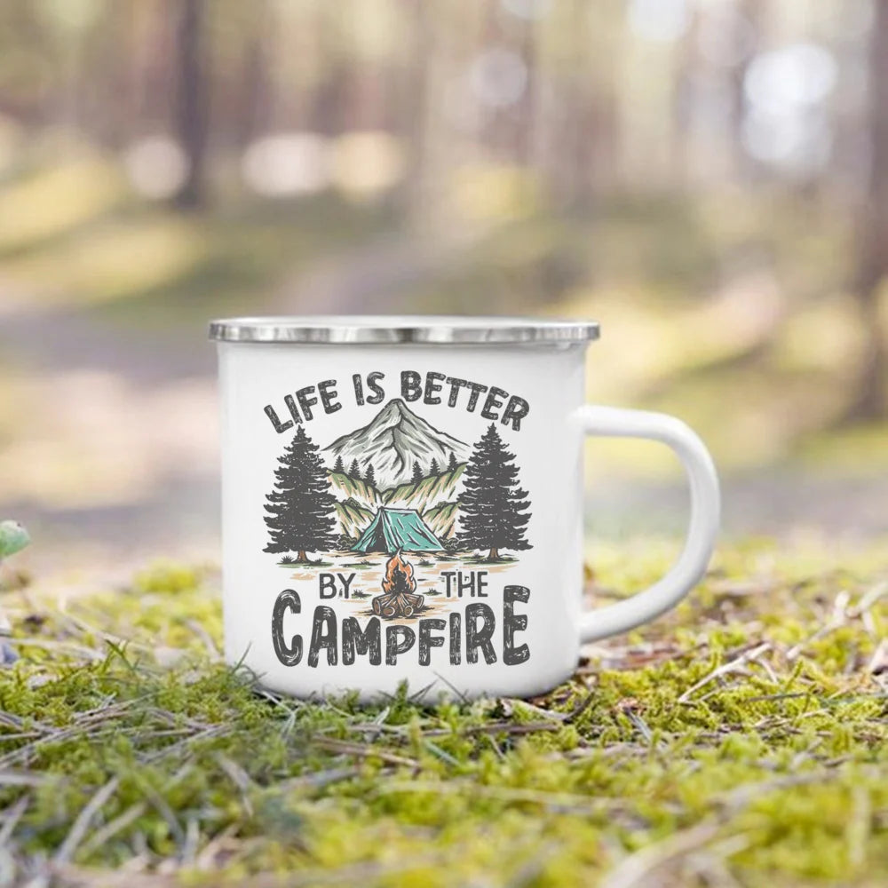"This Is How We Roll" Camping Enamel Mug | Camper Gift