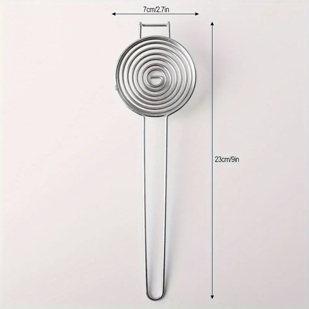 Stainless Steel Egg Separator – Long Handle Yolk White Divider
