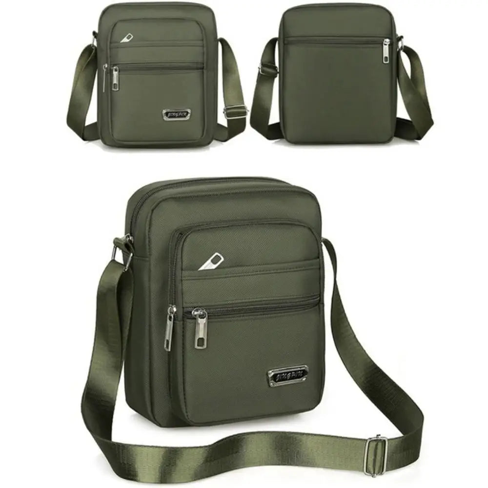 Men's Nylon Crossbody Bag – Lightweight Travel Messenger Bag