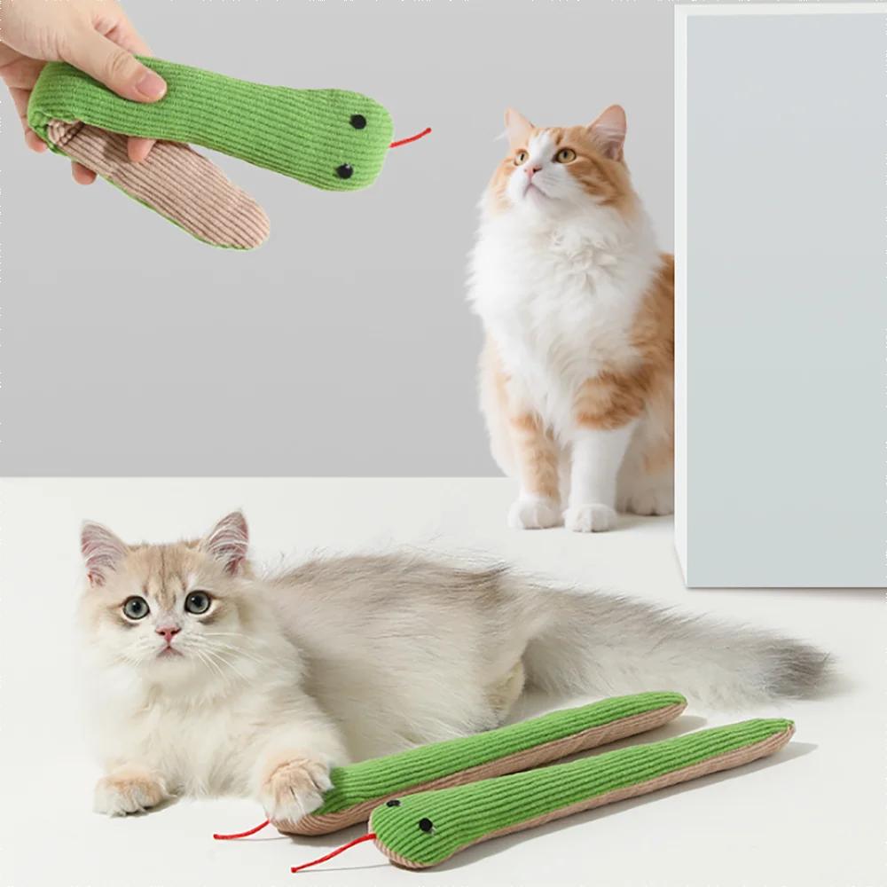 Crinkle Sound Kicking Cat Toy – Soft Plush Persimmon Teaser