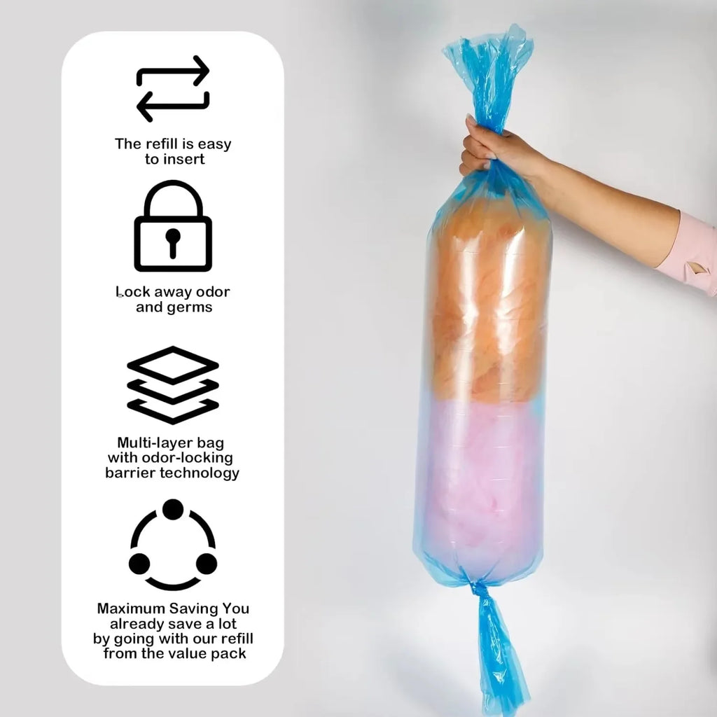 Universal Diaper Pail Refill Bags – Odor-Lock & Eco-Friendly