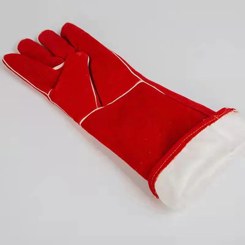Leather Forge Welding Gloves – Heat Resistant BBQ & Grill Mitts