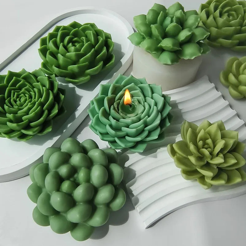 Large Succulent Silicone Mold – DIY Candle, Soap & Resin