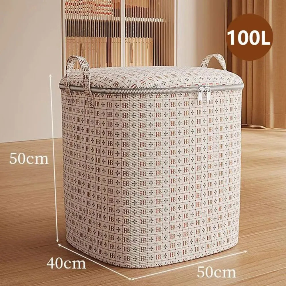 Foldable Dust-Proof Storage Basket with Handles – 100–210L