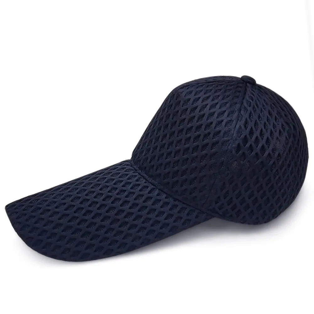 14cm Long Brim Oversized Trucker Cap – Mesh Sun Hat