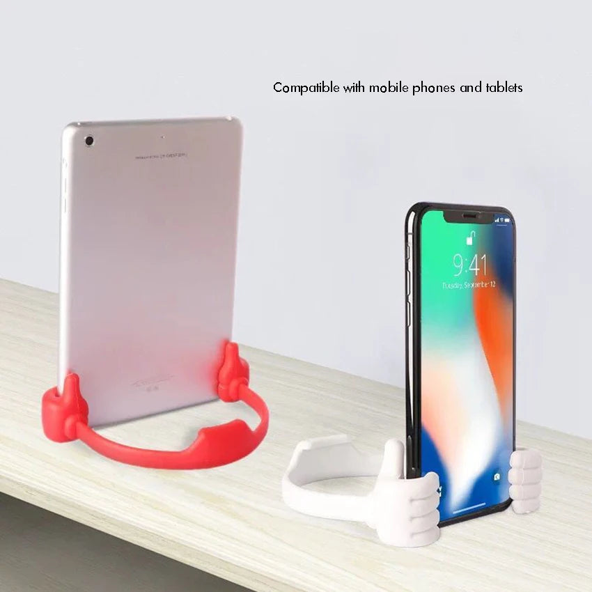 Thumbs-Up Phone Stand | Flexible Plastic Tablet & Phone Mount