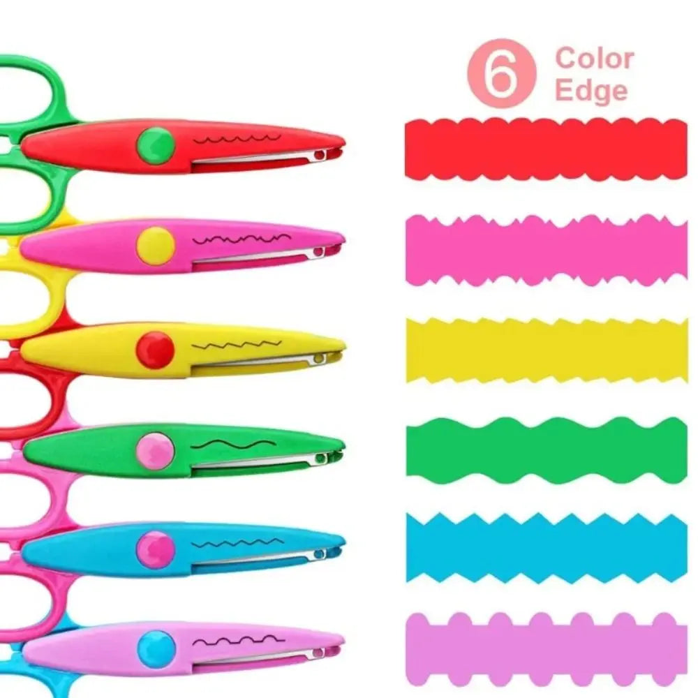 DIY Lace Safety Scissors – Wavy Pattern Art Scissors 1–6 Pack