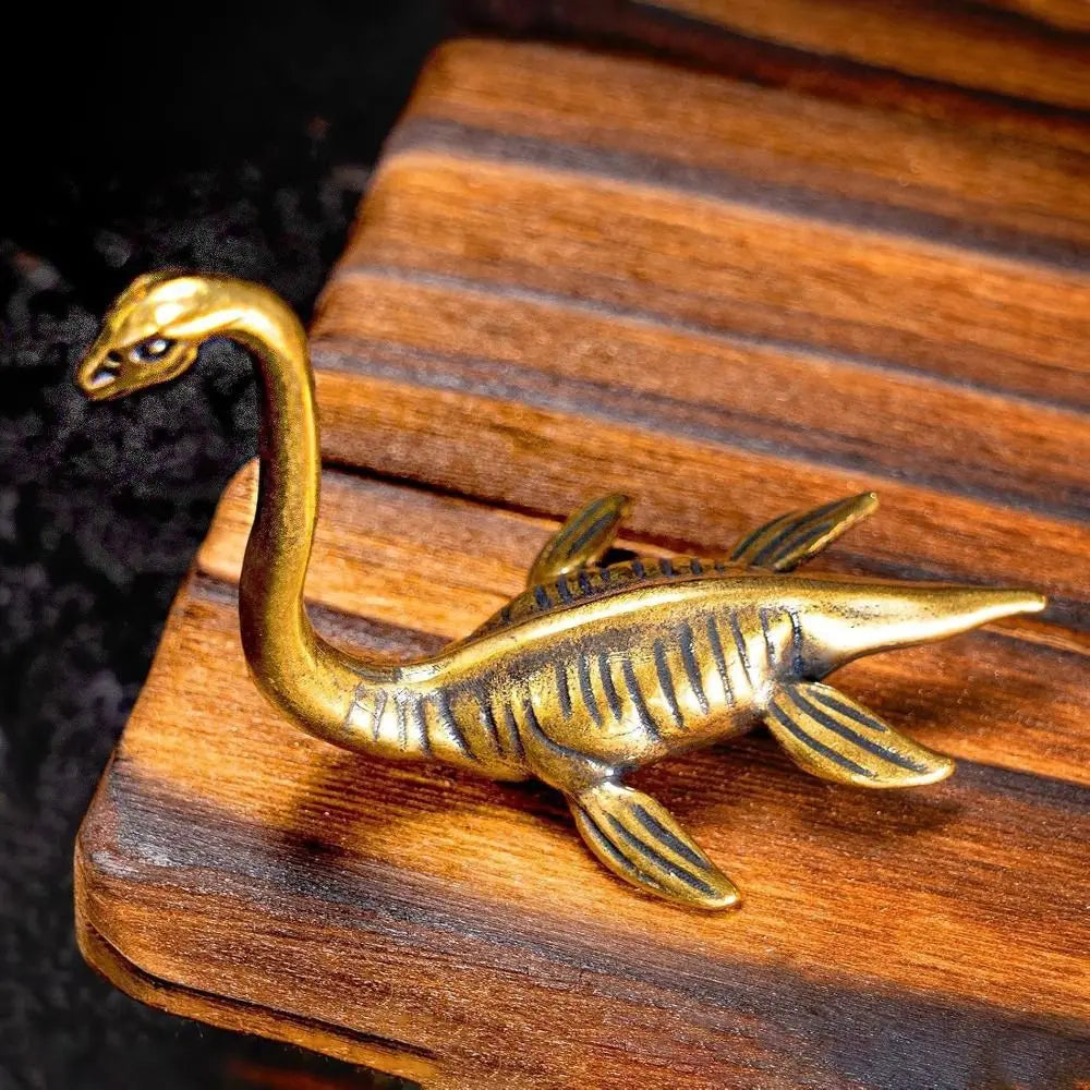 Vintage Loch Ness Monster Brass Figurine | Antique Collectible