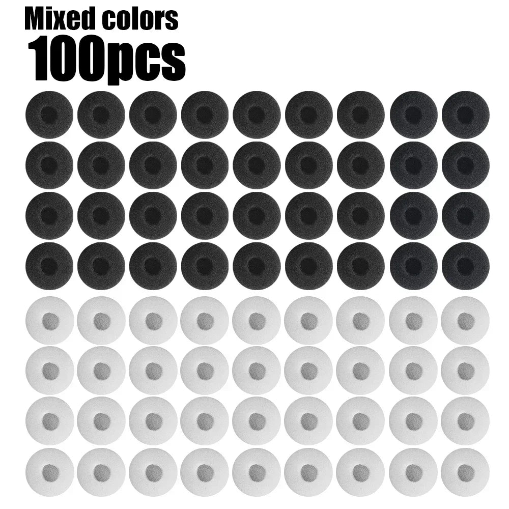 18mm Foam Earphone Ear Pads – Sponge Replacement Covers 20–200pk