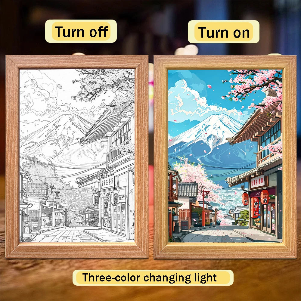 Tokyo Japan LED Light Painting – 2-in-1 Wall & Desk Lamp