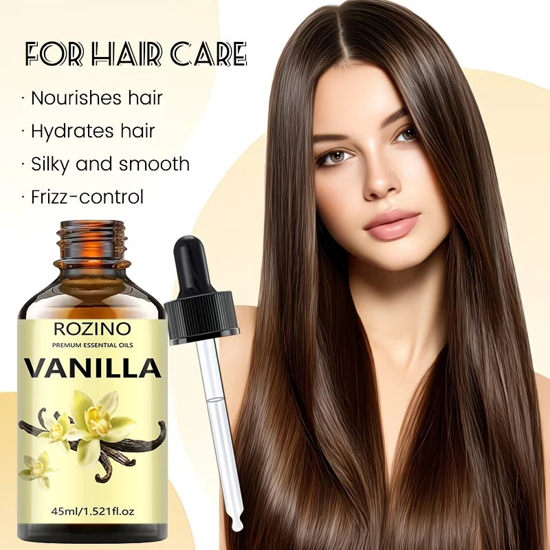ROZINO Vanilla Essential Oil – Skin, Hair & Body Moisturizer