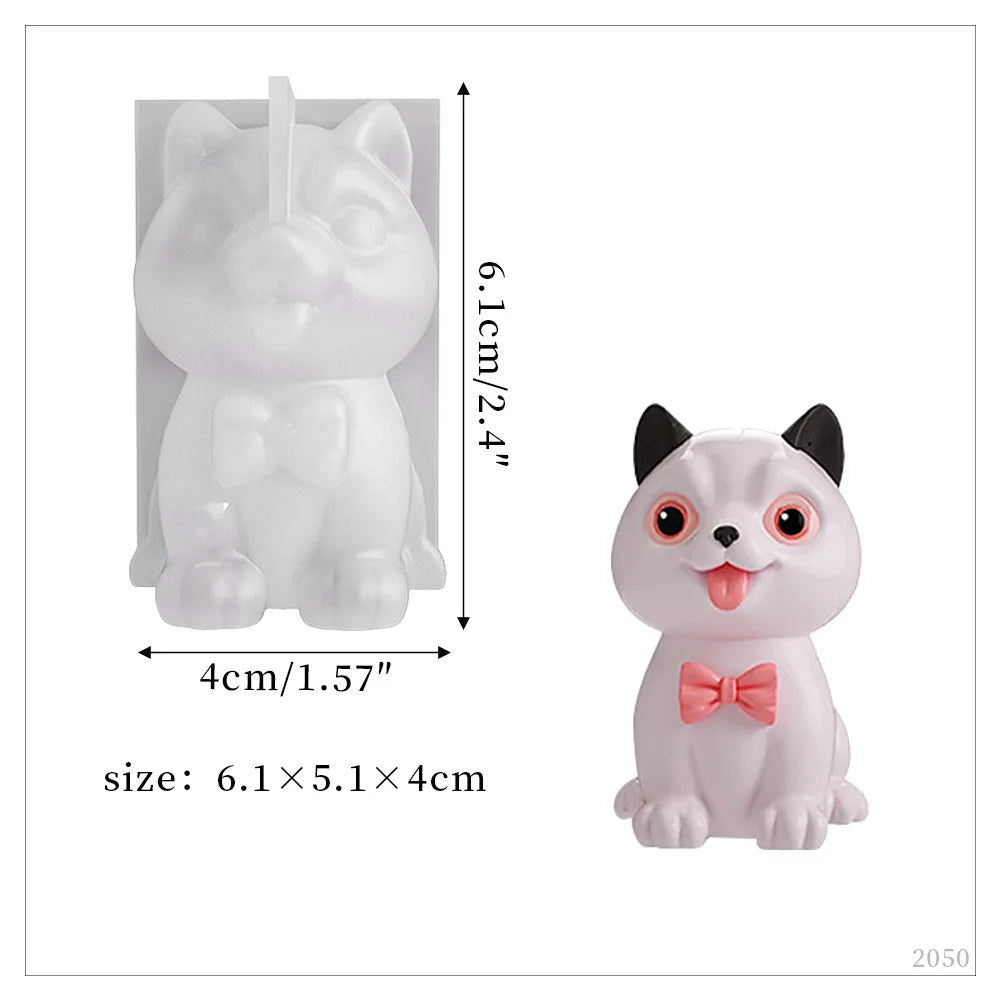 Animal Silicone Candle Mold – Cat Dog Fox DIY Craft Mould