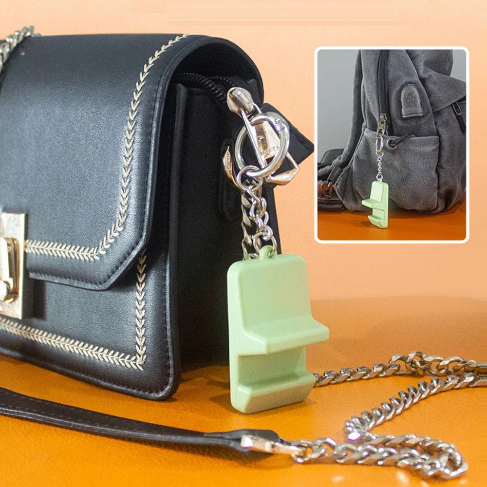 Mini Silicone Phone Stand Keychain – Portable Travel Desk Holder
