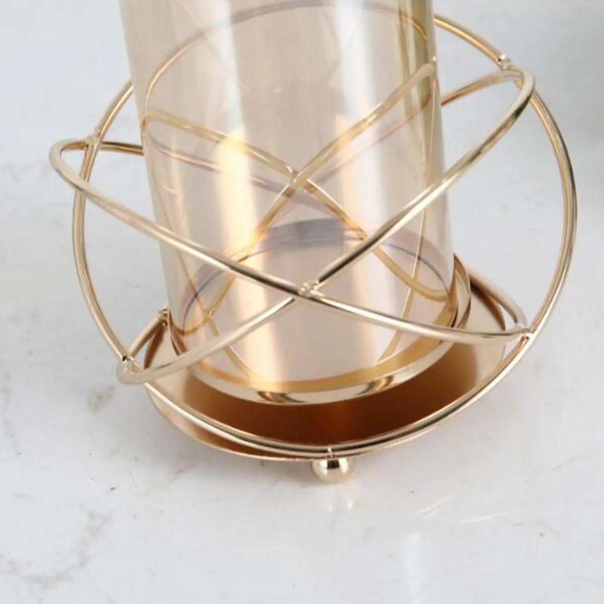 Geometric Iron Candle Holder Vase – Golden Home Décor