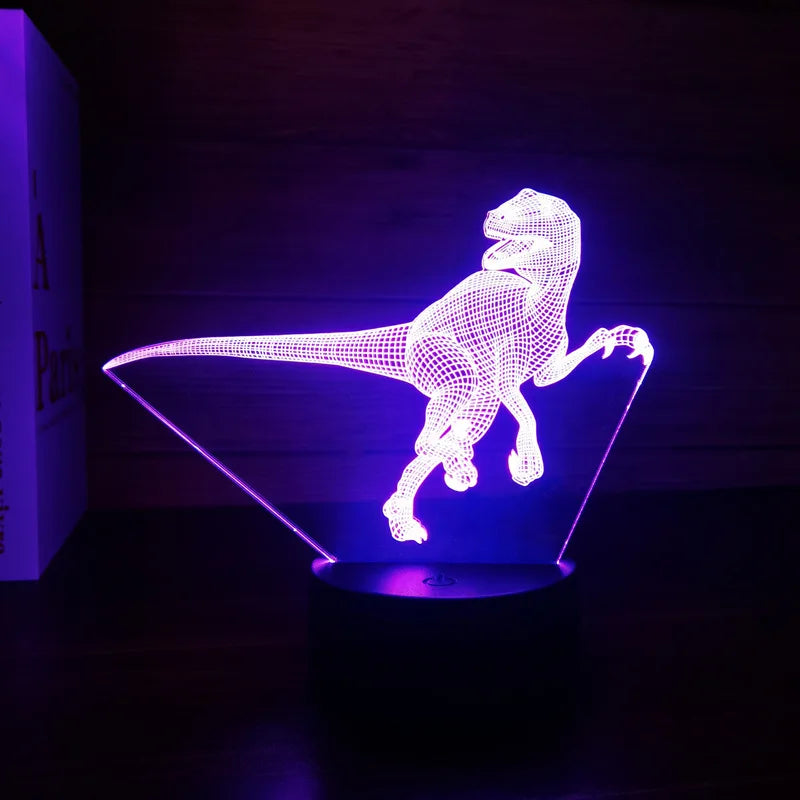Spinosaurus 3D LED Night Light for Kids – 7 Color Dino Lamp