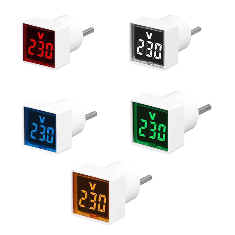 Digital AC Voltmeter EU Plug | LED Display 100–500V