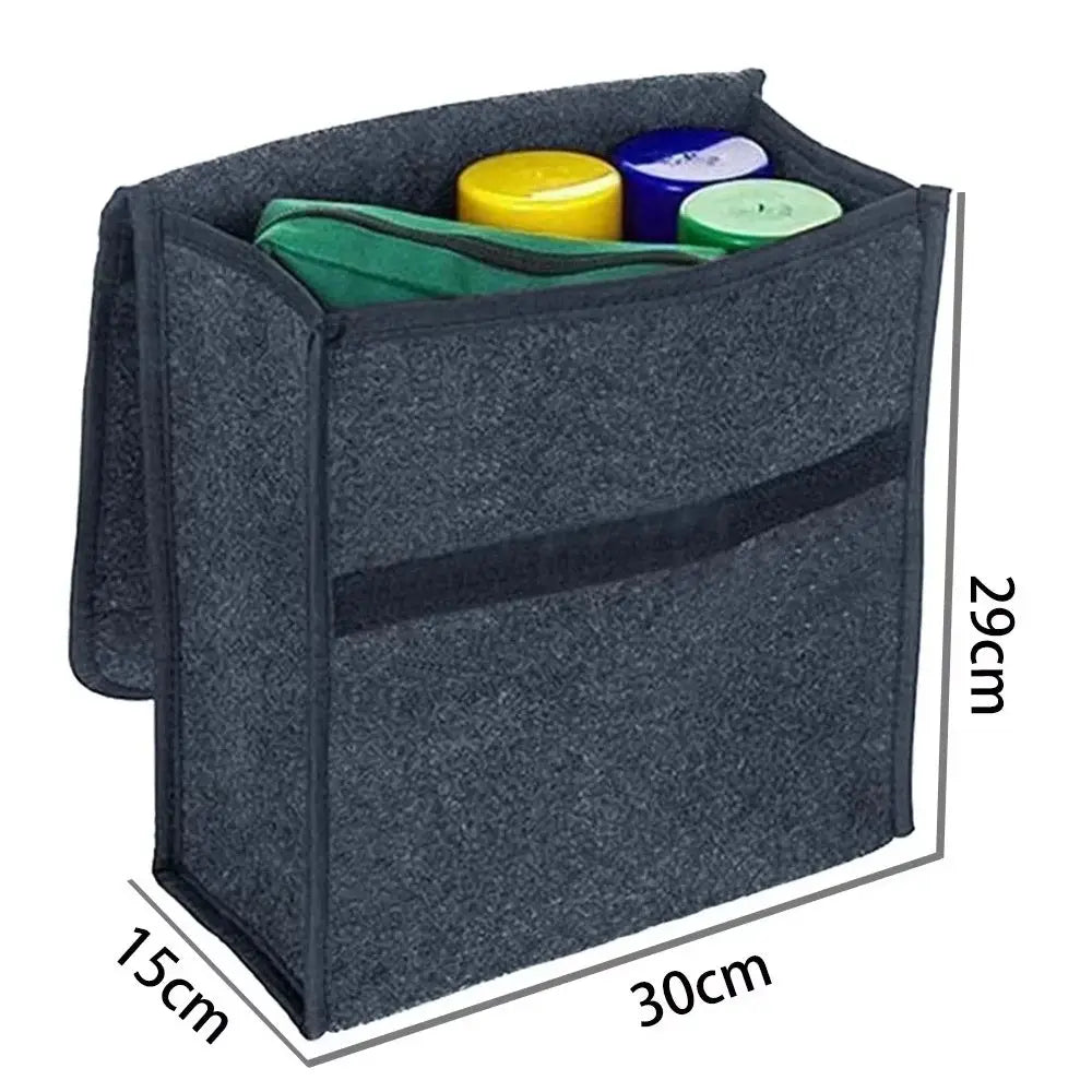 Woolen Felt Car Trunk Organizer – Foldable Storage Bag