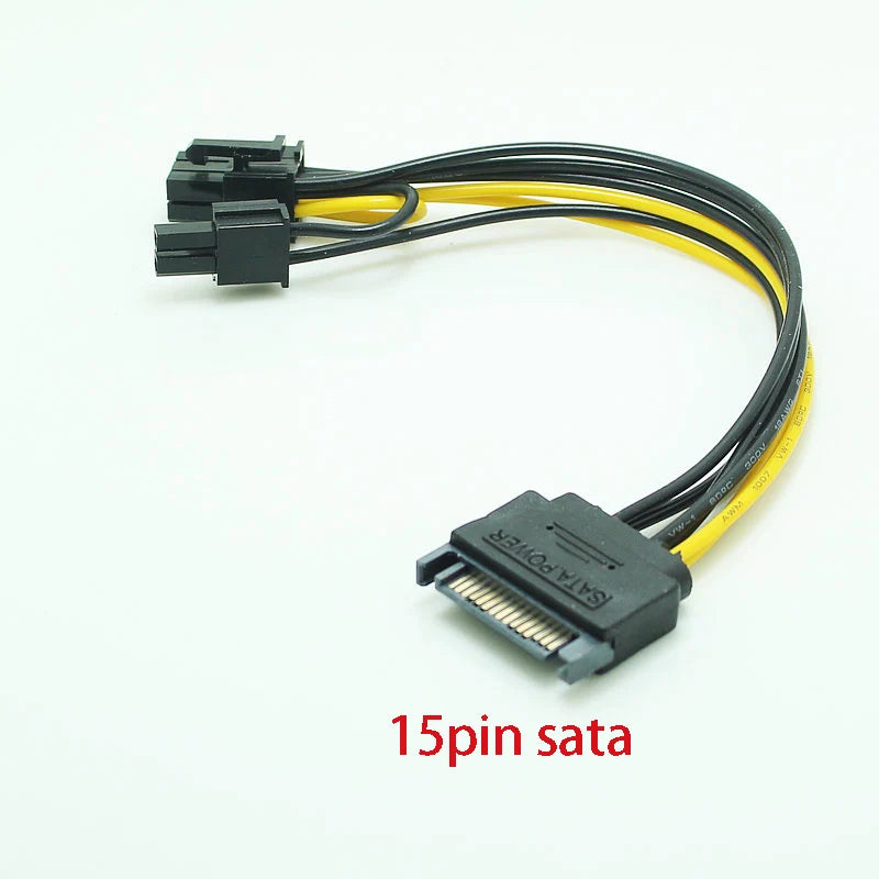SATA 15-Pin to 8-Pin (6+2) GPU Power Cable Adapter – OULLX