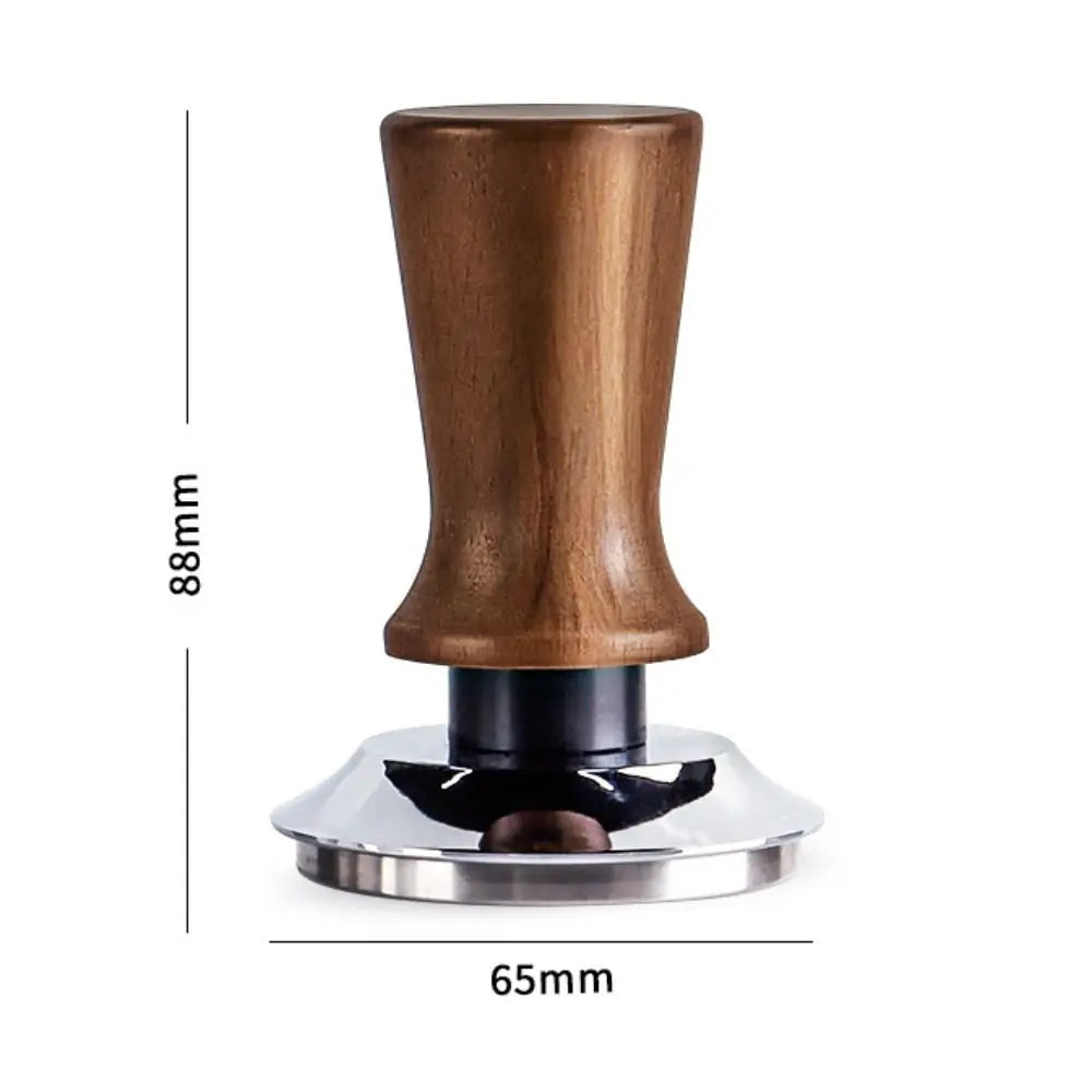 Coffee Tamper 51/53/58mm Wood Handle & Stainless Steel Base