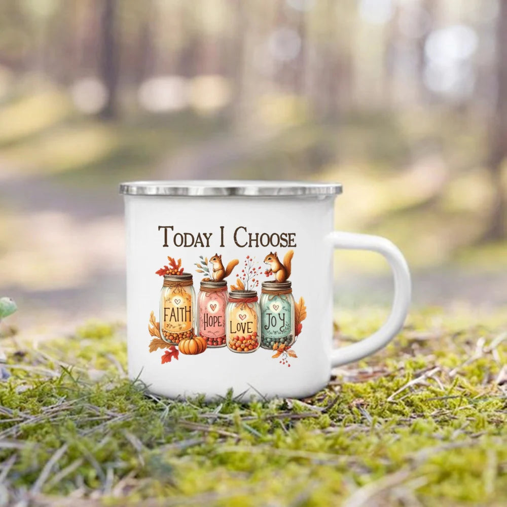 Tis' The Season Enamel Mug | Fall Coffee & Cocoa Cup Gift