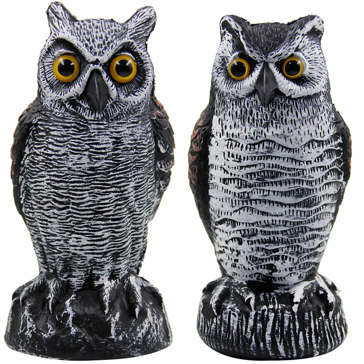 Realistic Owl Decoy Statue – Outdoor Garden Bird Deterrent