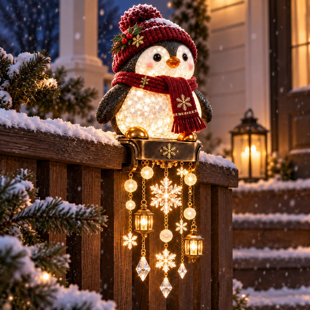 Christmas Bell & Star Porch Railing Decorative String Light