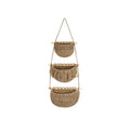 3-Tier Bohemian Hemp Rope Wall Hanging Fruit Mesh Basket