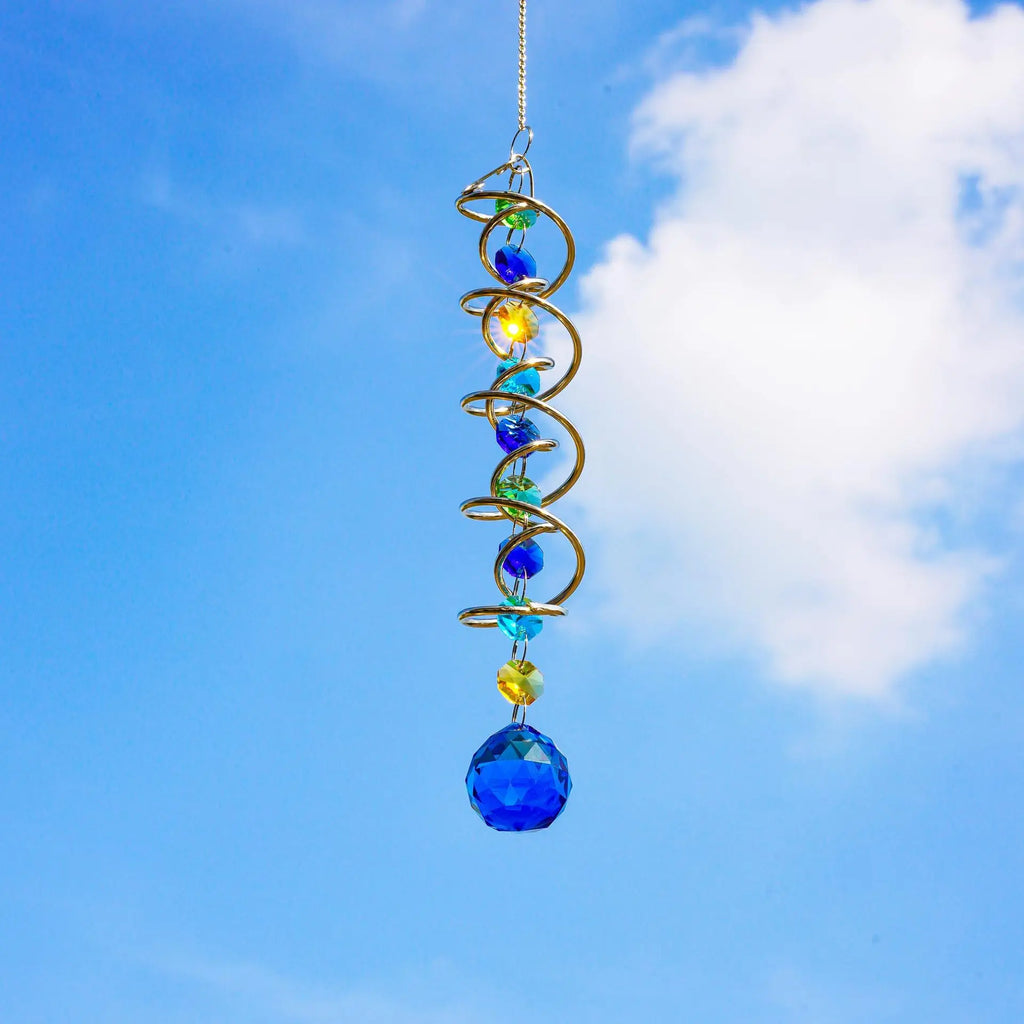 Crystal Sun Catcher Wind Spinner – Blue Prism Rainbow Ornament