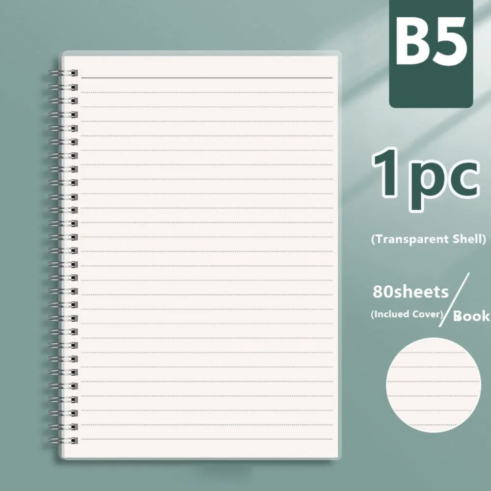 Spiral Coil Notebook A4/A5/A6/B5 – Grid, Lined & Blank Pages